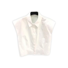 SKR031 Manufacture of solid color sleeveless shirts with shoulder pads Design lapel women's shirts shirt center SKR031 Manufacture of solid color sleeveless shirts with shoulder pads Design lapel women's shirts shirt center
